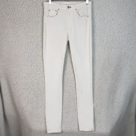 Rag and Bone Skinny Jeans Women 28 White Stretch High Rise Minimalist - Picture 1 of 11
